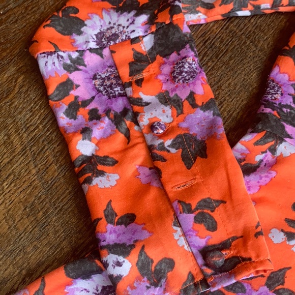 Free people Floral Skater Dress Red Purple - Picture 4 of 6